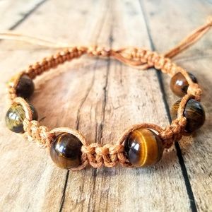 Tiger's Eye Knotted Bracelet